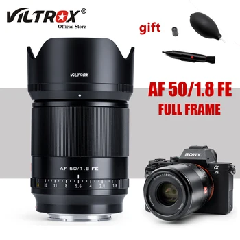Viltrox 50 мм F1.8 FE Объектив камеры с автоматической Фокусировкой Полнокадровый Портретный объектив с большой Диафрагмой для камеры Sony E Mount для A7RIII A7RIV A7C