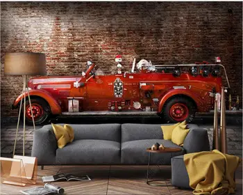 изготовленная на заказ фреска 3d обои для стен спальни американские ретро красные классические автомобильные обои для домашнего декора фотообои на стену