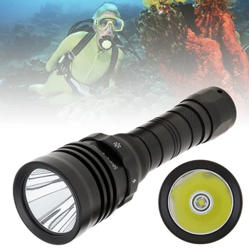 Защита 1800ЛМ, 5 режимов освещения, фонарик для подводного плавания с магнитным переключателем, зарядка через USB, подводный 100 м Погружной фонарь