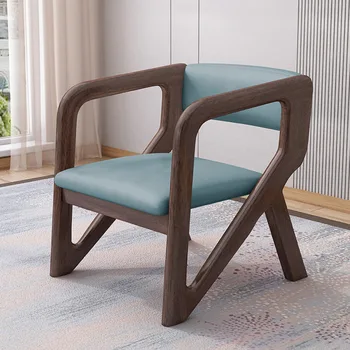 Офисное кресло для отдыха из массива орехового дерева, простой бытовой обеденный стул, детское кресло из массива дерева с китайской спинкой для отеля