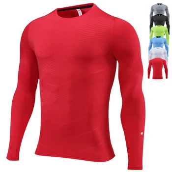 Мужская быстросохнущая спортивная одежда с эластичным облегающим топом для фитнеса