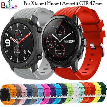 Для xiaomi Huami Amazfit GTR 47 мм 22 мм силиконовый смарт-ремешок для часов Huawei watch GT 46 мм Сменный ремешок браслет