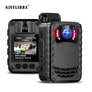 Мини-камера для тела GJUELIRRA N9 Full HD 1296P, Установленная на Корпусе, Маленькая Портативная Полицейская камера Ночного Видения, 8GB-512GB Mini Cam