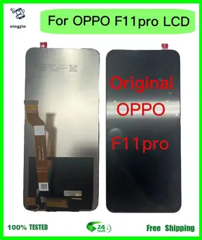 100% Тестовый Экран Дисплея Для OPPO F11pro ЖК-дисплей Сенсорная панель Дигитайзер датчика В Сборе Для ЖК-дисплея F11 Pro CPH1969