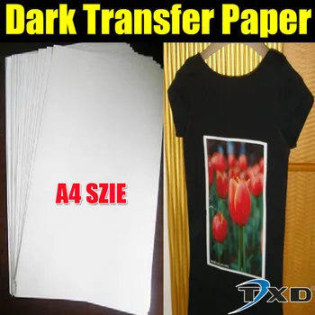 Темная бумага для переноса для футболок, 100 шт./пакет, бесплатная доставка, темная бумага для сублимации