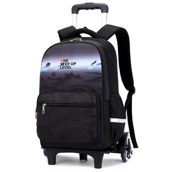 Рюкзак-тележка на колесиках, рюкзак на колесиках для ноутбука, сумка для книг на колесиках для мальчиков, школьный рюкзак на колесиках для колледжа
