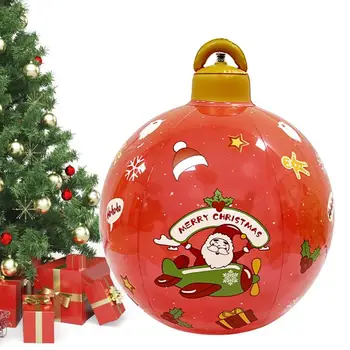 Большие Надувные рождественские шары Красочный светодиодный Рождественский декоративный шар для наружного и внутреннего 20-дюймового взрыва на солнечных батареях