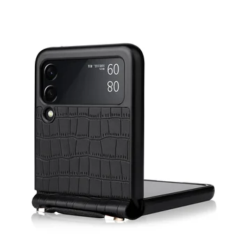 Кожаный Складной Чехол для Samsung Galaxy Z Flip 3 5G Flip3, Противоскользящий Чехол Для мобильного телефона, Чехлы