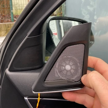 Динамик Передней Двери Автомобиля Для BMW F10 F11 Крышка Твитера Головка Аудиотрубки Высокие частоты Отделка Рамки Рупора Для Улучшения звука средних частот