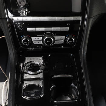 16 шт., кнопка центрального управления кондиционером, наклейка из сплава Серебра, автомобильный стайлинг для Jaguar XJ 2013-2015, Аксессуары для интерьера автомобиля