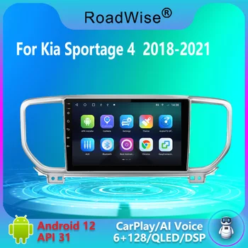 Roawise Android 12 Автомобильный Радиоприемник Мультимедийный Carplay Для Kia Sportage 4 QL 2018 2019 2020 2021 Navi 4G Wifi GPS DVD 2din 2 Din Sereo
