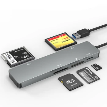 OEM Алюминий 5 в 1 USB 3.0 Memory CF + MS + CFast Card Reader Memory 4.0 Card Reader Writer для камеры