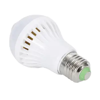 Лампа E27 С активацией движения, Датчик движения, Инновационный энергосберегающий Умный Дом, Умные Датчики Движения, Естественный белый Свет