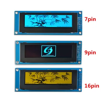 7/9/16Pin 2,8-дюймовый OLED-дисплей модуль 25664 SSD1322 256x64 ЖК-экран с последовательным экраном SPI в оттенках серого