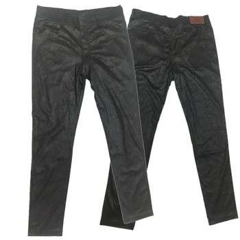Мужские обтягивающие повседневные брюки-карандаш из старой джинсовой ткани большого размера, Леггинсы с высокой эластичностью, изготовление реплики обтягивающих брюк из ковбойской ткани