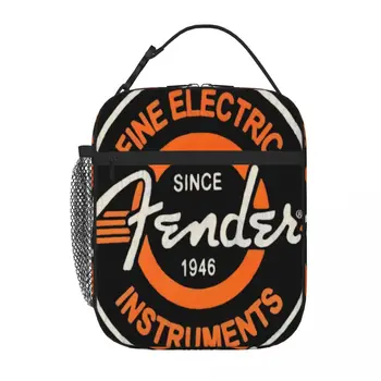 Электрогитара Lucky Nwt Fender Flocked Lunch Tote Сумка для пикника, Детская сумка для ланча, Детская сумка для ланча