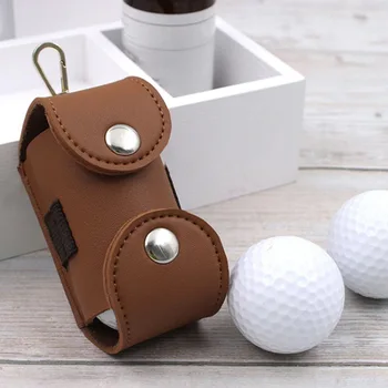 Портативный Подвесной ящик для хранения гольфа, 1 шт, Держатель мячей для гольфа из воловьей кожи, Поясная сумка для мини-гольфа, Аксессуары для гольфа