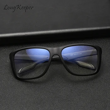 Longkeeper 2020, Новые Модные Очки с Синим Светом, Мужские Черные Очки в Большой Оправе, Компьютерные очки в Оправе для женщин