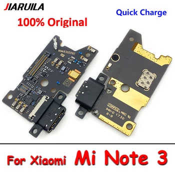 100% Оригинал Для Xiaomi Mi Note 3 USB Порт Для Зарядки Плата Зарядного Устройства Док-станция Разъем Для Подключения Гибкого Кабеля С Микрофоном