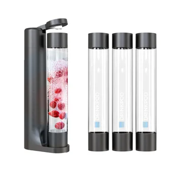Устройство для приготовления газированной воды и газированной воды Fizzpod с тремя бутылками объемом 1 л, 3 крышками для газировки