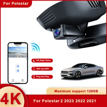 Для Polestar 2 2021-2023 Передняя и Задняя 4K Видеорегистратор для автомобильной Камеры Регистратор Dashcam WIFI Автомобильный Видеорегистратор Аксессуары Для Записи
