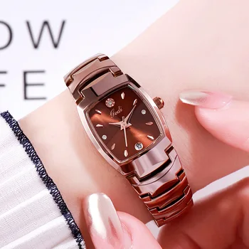 Новые модные повседневные женские наручные часы с бриллиантами, Маленький Календарь, женский стальной ремень, водонепроницаемые женские часы