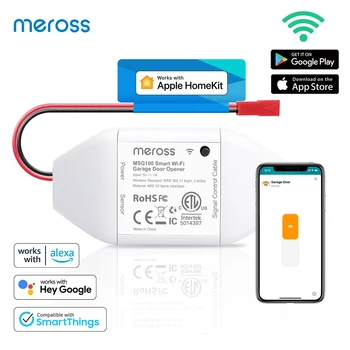 Meross HomeKit Smart WiFi для открывания гаражных ворот, работает с Apple HomeKit, Siri, CarPlay, Alexa, Google Assistant и SmartThings