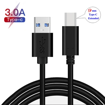 кабель быстрого зарядного устройства 3A с удлиненным наконечником USB Type-C длиной 9 мм для AGM A9, H1, X2 SE, X2, X3 для Blackview BV5500 Pro, BV6800 Pro, BV9800 Pro
