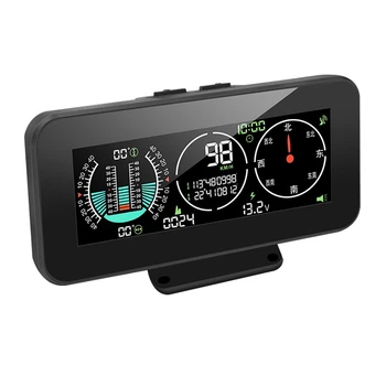 Для всех автомобилей Автомобильный GPS HUD спидометр M60, интеллектуальный инклинометр, дисплей скорости движения по бездорожью, угол наклона