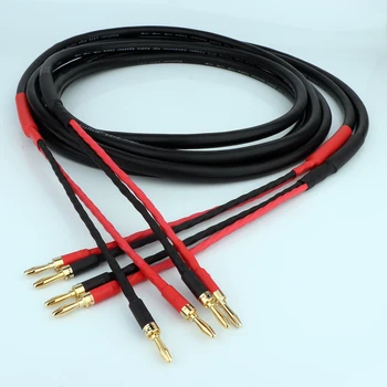 Пара аудиокабелей Preffair L310 hifi-кабель для подключения громкоговорителя с позолоченным штекером типа 