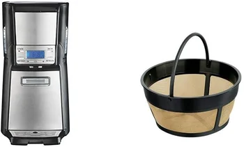 Кофеварка вместимостью 12 чашек и кофейник для внутреннего хранения, Brewstation, Черный, из нержавеющей стали и перманентного золота