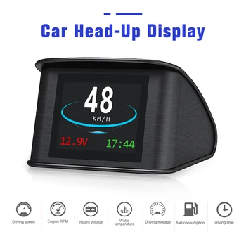 Дисплей HD P10 OBD2 Автомобильный Спидометр Универсальный Головной дисплей Сигнализация Превышения скорости Код Неисправности двигателя Автомобильный Навигатор Безопасность автомобиля
