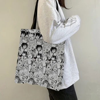 Новая холщовая сумка-тоут с анимационным рисунком, модная дорожная сумка в стиле ретро, Женская сумка для отдыха, Эко-шоппинг, высококачественная складная сумка