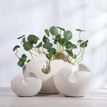 Современная керамическая ваза для цветов из белой яичной скорлупы в Скандинавском стиле, Фигурка для домашнего декора, Миниатюра От Производителя Оптом