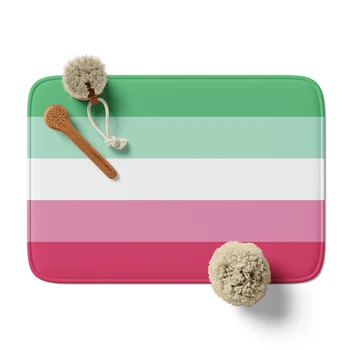 Aertemisi Флаг Абросексуальной гордости Абросексуальность Коврик для ванной с нескользящей впитывающей основой Супер Уютный Фланелевый Коврик Для пола Ковер