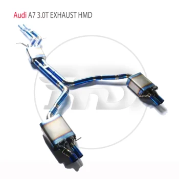 Выхлопная система из титанового сплава HMD подходит для модификации автомобиля Audi A6 A7 3.0T Электронный клапан обратного хода
