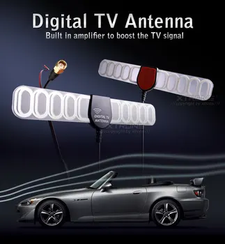 Активная антенна цифрового телевидения, мобильная автомобильная цифровая антенна DVB-T ISDB-T с усилителем + Бесплатная доставка