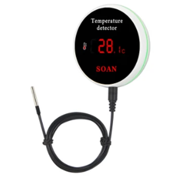 Tuya Умный дом Wifi Провод датчика температуры Цифровой термометр Smartlife Комнатный термостат для воды в бассейне Сигнализация EU Plug