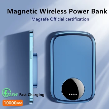 10000mAh 15W Магнитный беспроводной мини-Powerbank для мобильного телефона, быстрое зарядное устройство для Iphone 13 12Pro Max, портативная внешняя батарея Xiaomi