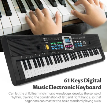 61 Клавиша Цифровой фортепианной музыки, электронная клавиатура, Детское Многофункциональное Электрическое пианино для учащихся с функцией микрофона