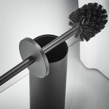Щетка для унитаза из нержавеющей стали 304, настенная, с длинной ручкой, цилиндрическая, часто используемая в качестве щетки для волос, Бытовая щетка для чистки ванной комнаты