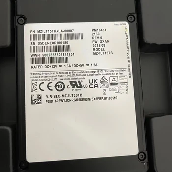 Для Samsung SSD PM1643A Корпоративный Серверный твердотельный накопитель MZILT15THALA-00007 15.36T SAS 2.5