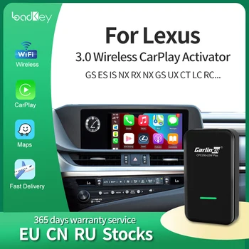 Loadkey & Carlinkit 3,0 Беспроводной Активатор CarPlay для Lexus NX ES RX GS IS UX CT LS LX LC RC 2015-2021 Siri Карта Музыка IOS14 Комплект