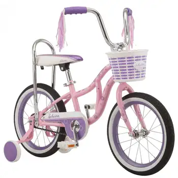 Детский велосипед Bloom с тренировочными колесами, розовый корпус Novatec freehub