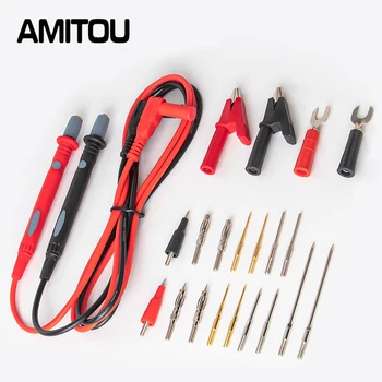 AMITOU PT1028 22 В 1 Комбинированные тестовые провода Профессиональный Мультиметр Тестовая линия 1000 В Универсальная ручка Проволочные инструменты для Электрика