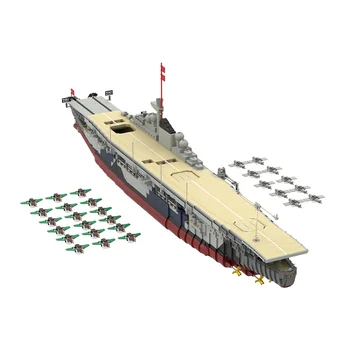 MOC Война II Германия Военный Крейсер Graf Zeppelin Военный корабль Строительные блоки Демонстрационная модель корабля Коллекция игрушек для детей Подарки