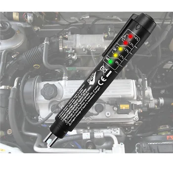 Ручка для проверки тормозной жидкости в автомобиле, 5 светодиодных индикаторов Для DOT3/DOT4, Мини-электронная ручка, Цифровой тестер тормозной жидкости