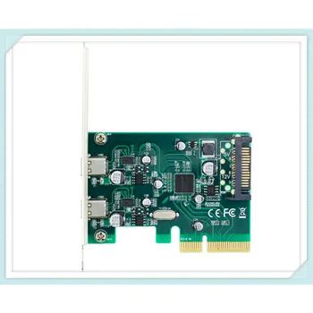 Профессиональная карта преобразования PCI-E в 2 порта USB3 1 Type-C, Экспресс-карты, прочный стабильный Простой в эксплуатации конвертер-адаптер