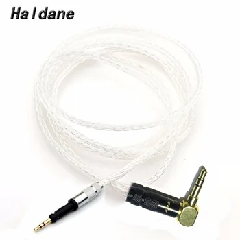Бесплатная доставка Haldane 8 ядер Посеребренный Аудио Модернизированный кабель Провод для наушников HD8DJ HD7DJ HD6DJ