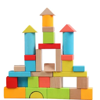 52 радужных кубика детские развивающие деревянные игрушки juegos для детей